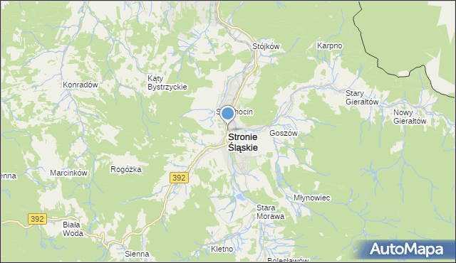 mapa Stronie Śląskie, Stronie Śląskie powiat kłodzki na mapie Targeo